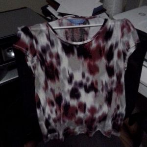 Simply Vera Size extra Large poly,spandex burgundy, gray,black ,and white colors